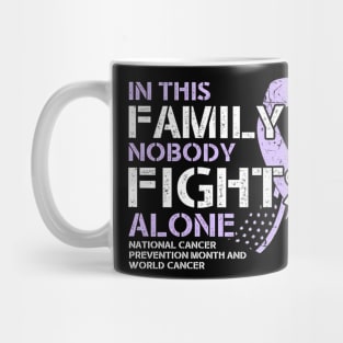 National Cancer Prevention Month and World Cancer  USA Flag Mug